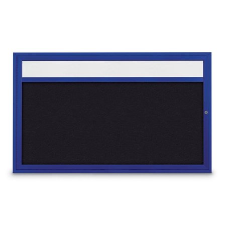 UNITED VISUAL PRODUCTS Hinge-less Radius Corkboard, 30"x36", Black Alum Frame/Cork UVEB3036R-BLACK-CORK